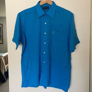 Countess Mara button down short sleeve shirt, size L